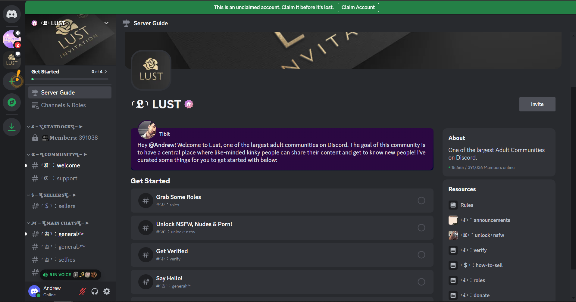 Lust discord