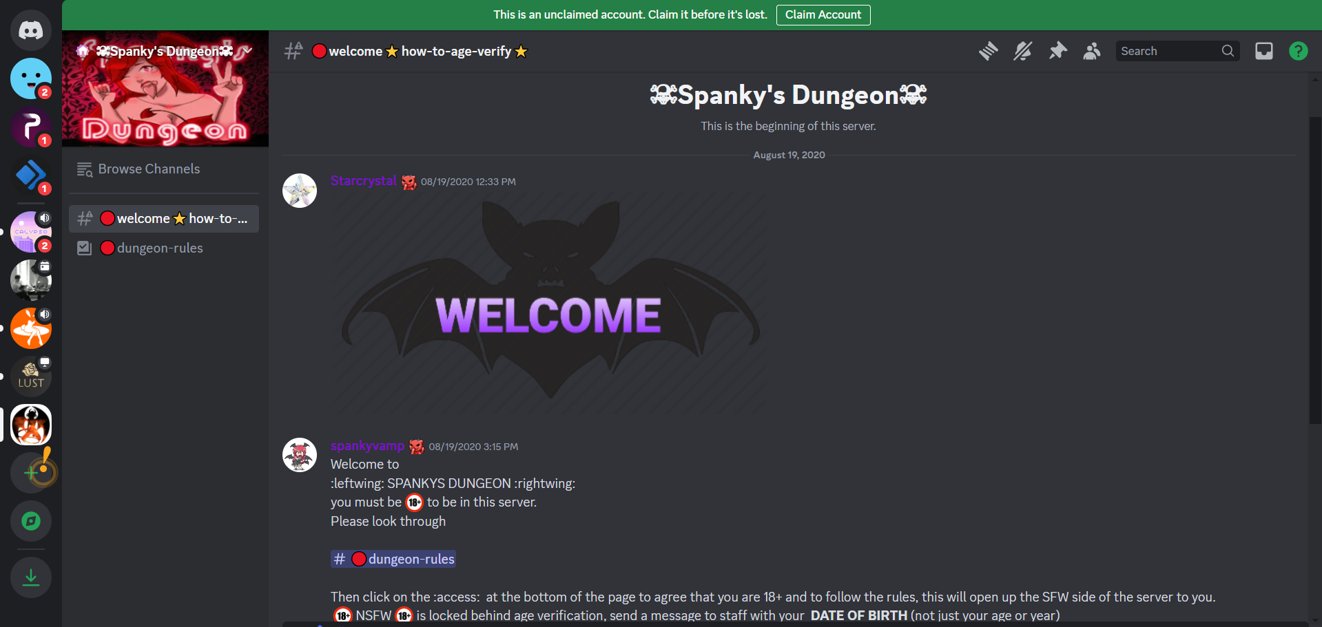 Spanky's Dungeon Discord